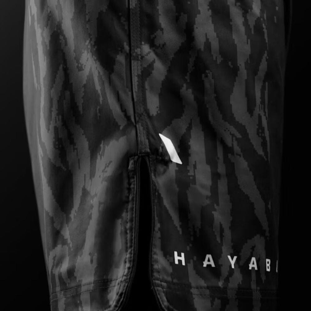 Hayabusa Apex 3/4 Thigh Fight Shorts Carbon Black MMA Shorts Hayabusa
