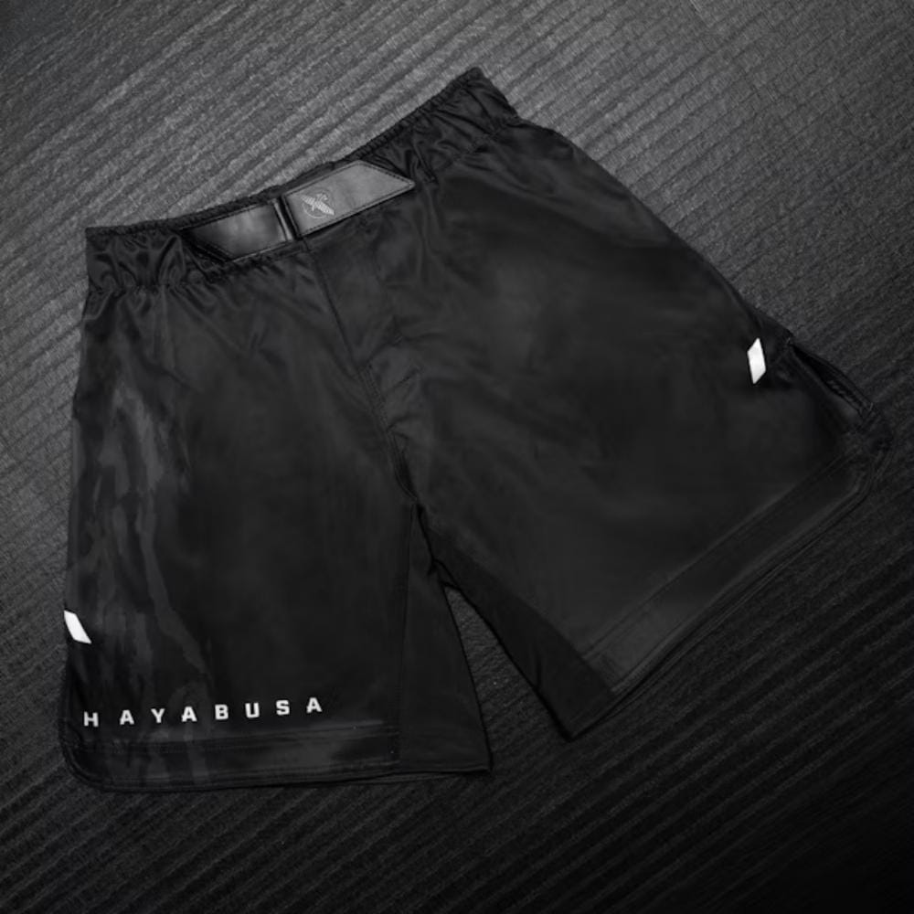 Hayabusa Apex 3/4 Thigh Fight Shorts Carbon Black MMA Shorts Hayabusa