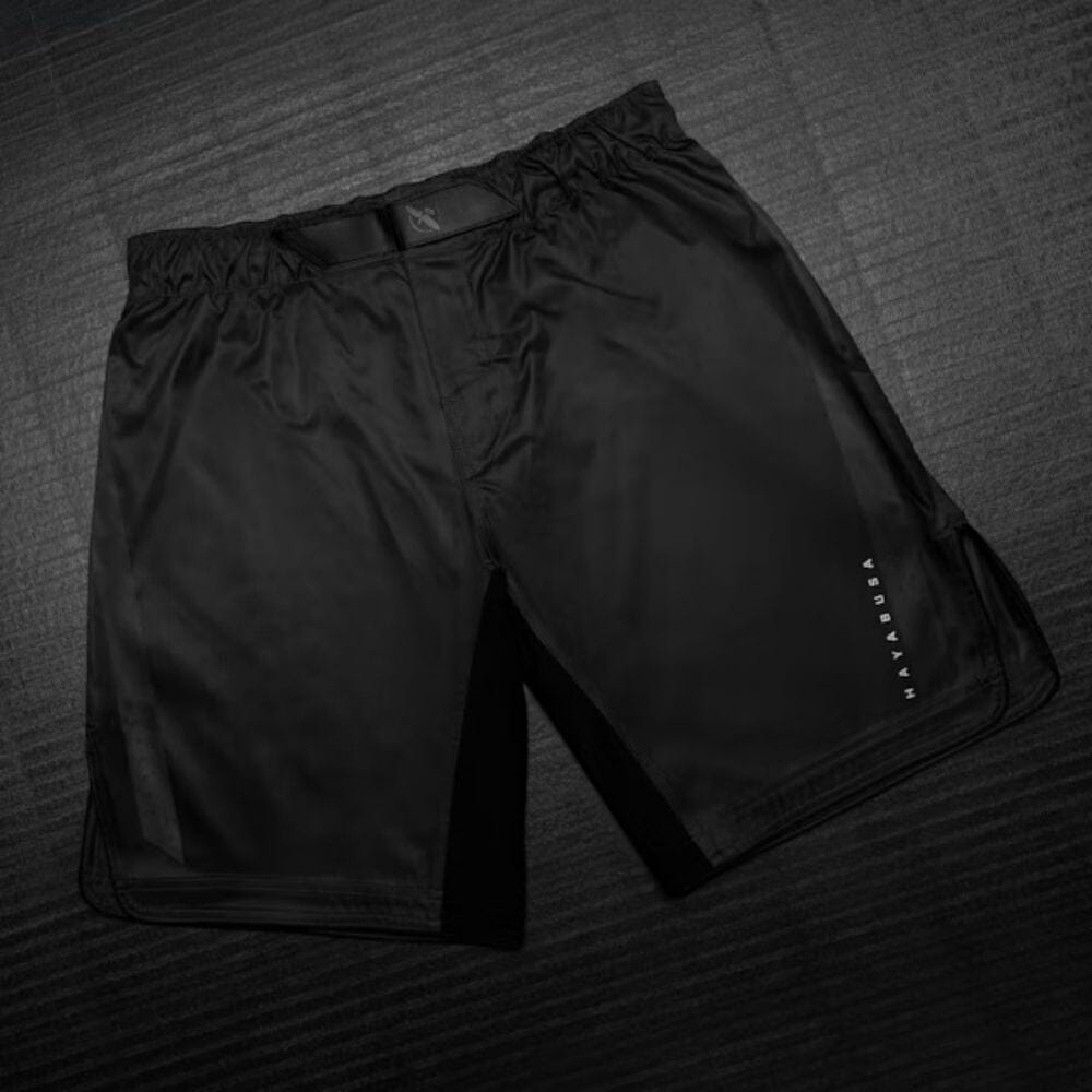 Hayabusa Core 3/4 Thigh Fight Shorts Black MMA Shorts Hayabusa