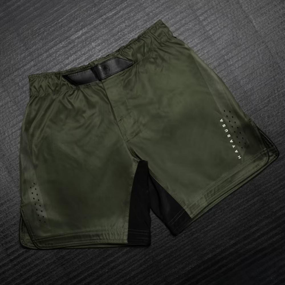 Hayabusa Core 3/4 Thigh Fight Shorts Green MMA Shorts Hayabusa