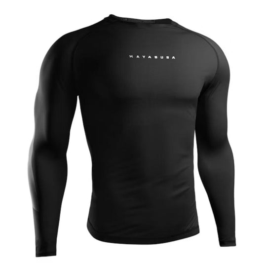 Hayabusa Core Long Sleeve Rashguard Black Rashguards Hayabusa Black Small