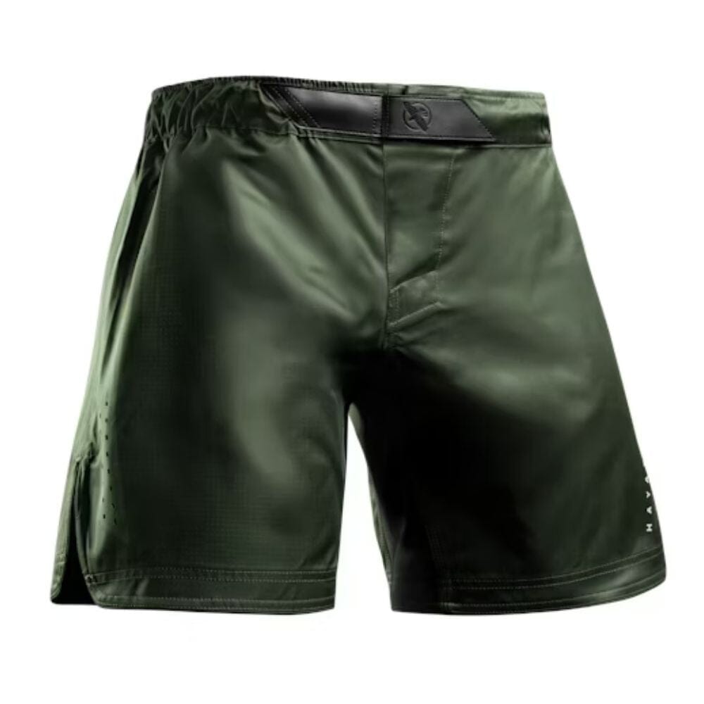 Hayabusa Core Mid Thigh Fight Shorts Green MMA Shorts Hayabusa Green Small