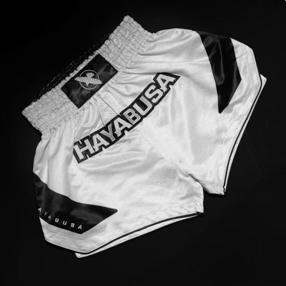 Hayabusa Core Muay Thai Shorts White Muay Thai Shorts Hayabusa