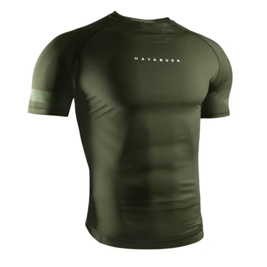 Hayabusa Core Short Sleeve Rashguard Green Rashguards Hayabusa Green Small