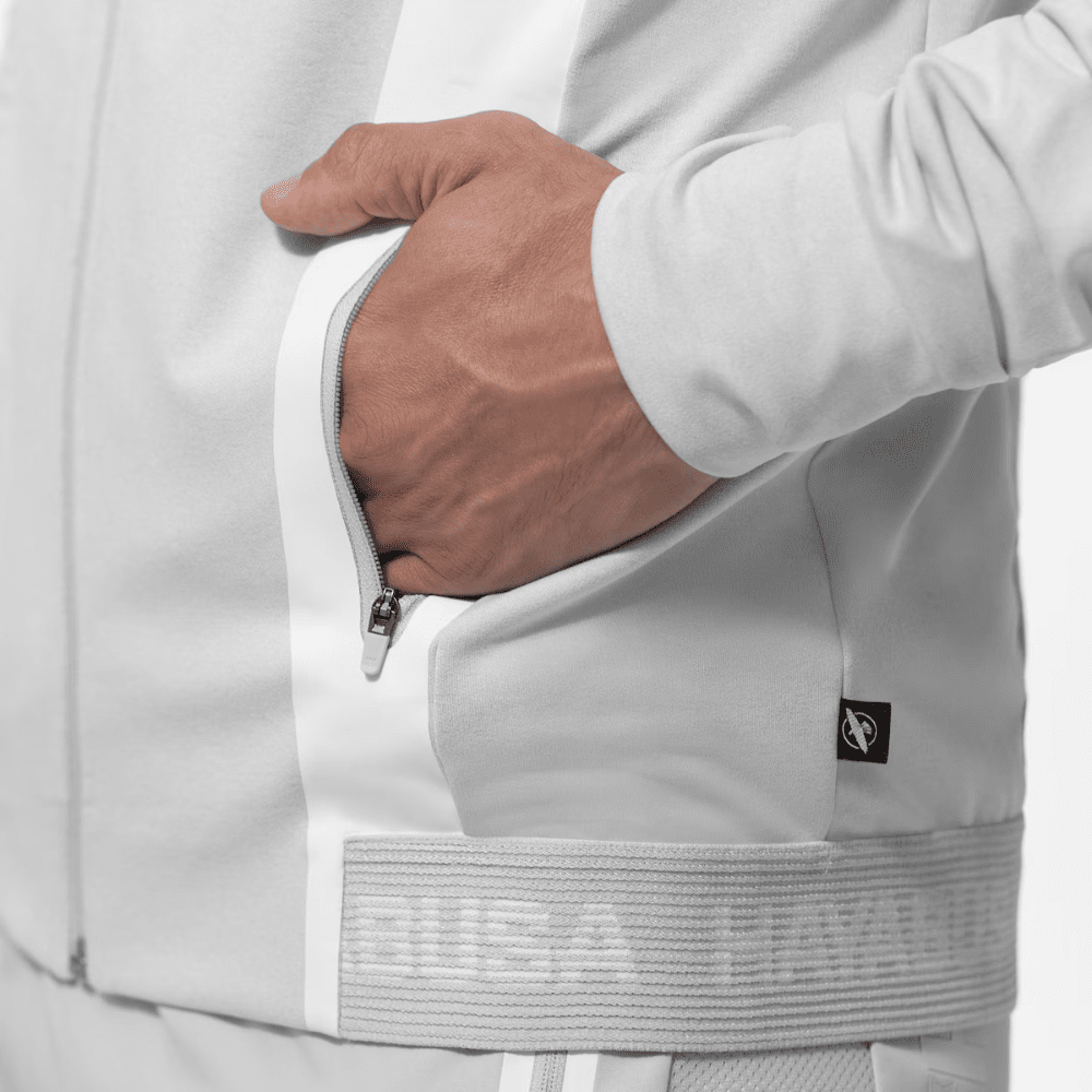 Hayabusa Mens Zip-Up Performance Hoodie Light Grey