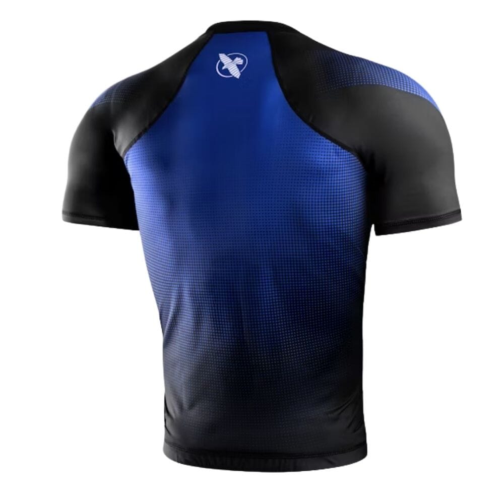 Hayabusa Pro Ranked Short Sleeve Rashguard Blue Rashguards Hayabusa
