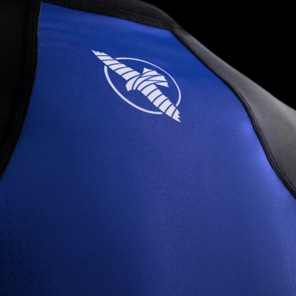 Hayabusa Pro Ranked Short Sleeve Rashguard Blue Rashguards Hayabusa