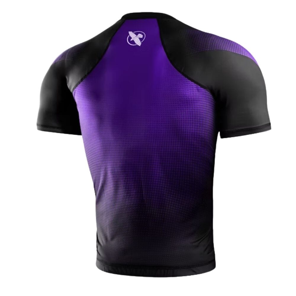 Hayabusa Pro Ranked Short Sleeve Rashguard Purple Rashguards Hayabusa