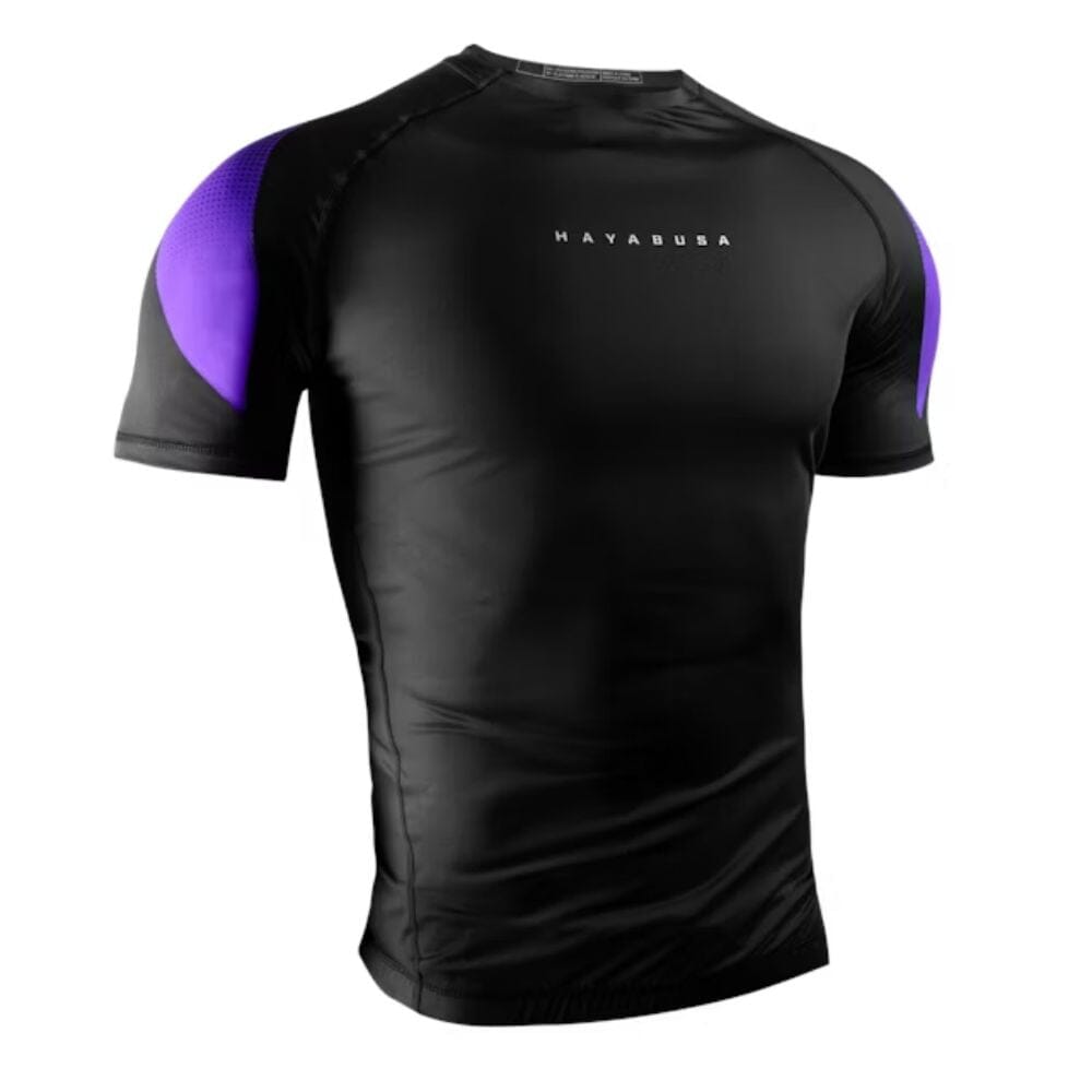 Hayabusa Pro Ranked Short Sleeve Rashguard Purple Rashguards Hayabusa Purple Small