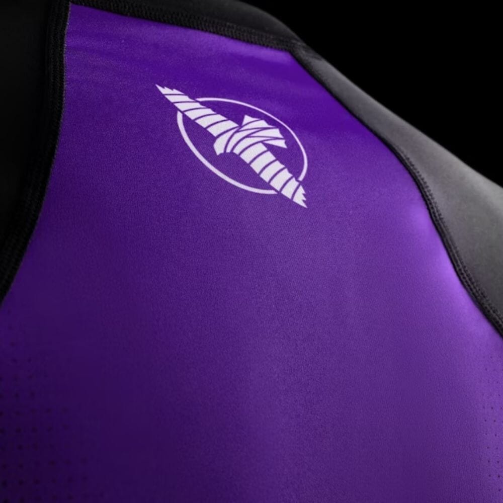 Hayabusa Pro Ranked Short Sleeve Rashguard Purple Rashguards Hayabusa