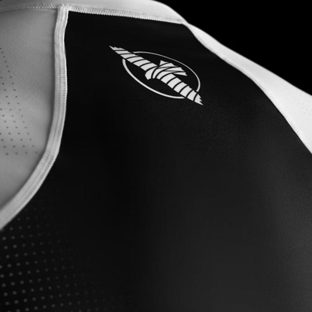 Hayabusa Pro Ranked Short Sleeve Rashguard White Rashguards Hayabusa