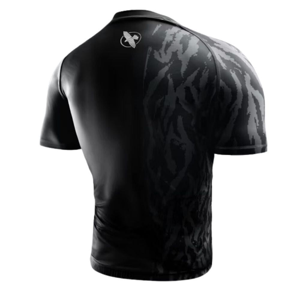 Hayabusa Apex Short Sleeve Rashguard Carbon Black Rashguards Hayabusa