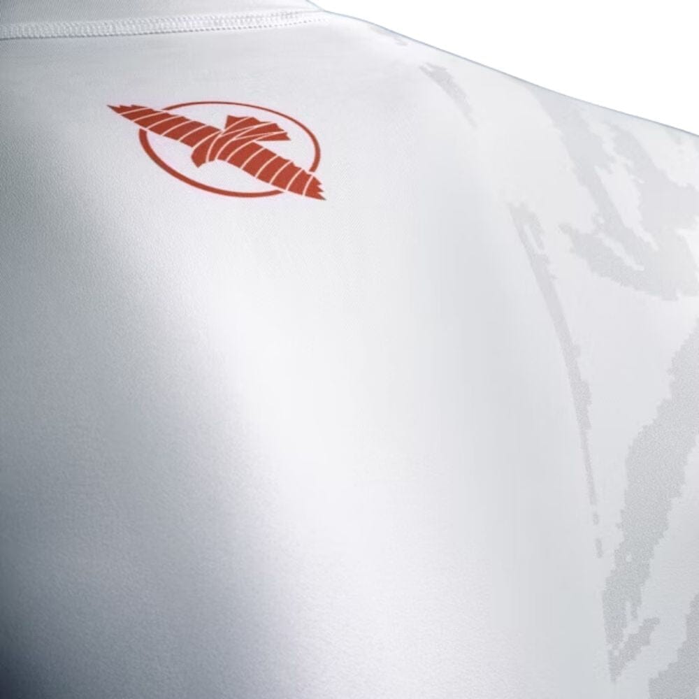 Hayabusa Apex Short Sleeve Rashguard Ash White Rashguards Hayabusa