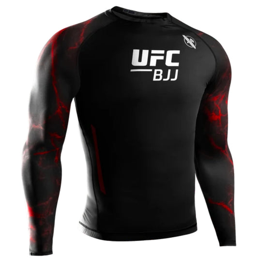 Hayabusa UFC BJJ Long Sleeve Rashguard Black/Red