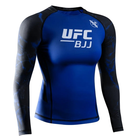 Hayabusa UFC BJJ Womens Long Sleeve Rashguard Black/Blue