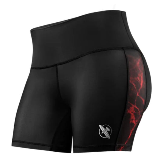 Hayabusa UFC BJJ Womens Vale Tudo Shorts Black/Red