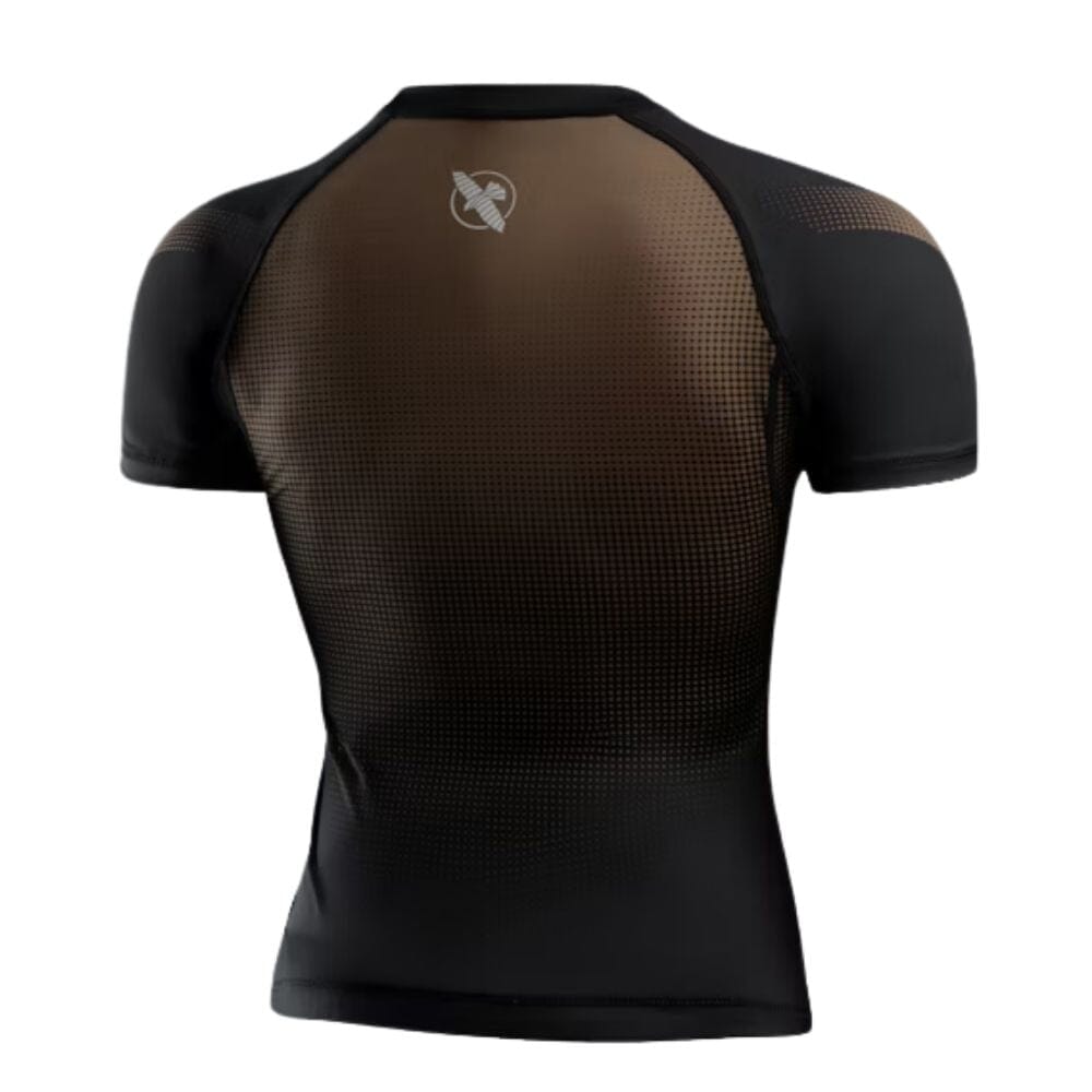 Hayabusa Womens Pro Ranked Short Sleeve Rashguard Brown Rashguards Hayabusa