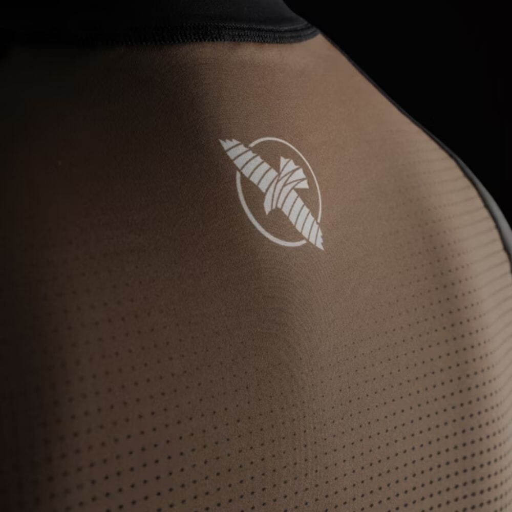 Hayabusa Womens Pro Ranked Short Sleeve Rashguard Brown Rashguards Hayabusa