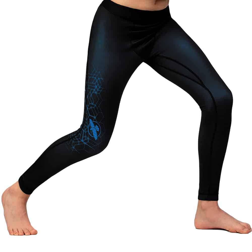 Hayabusa Geo Youth Compression Pants Spats Hayabusa Blue Small