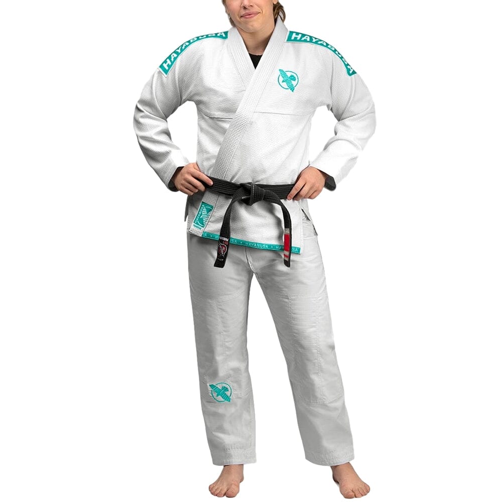 Hayabusa Lightweight Jiu Jitsu Gi BJJ Gi Men Hayabusa White/Teal A0