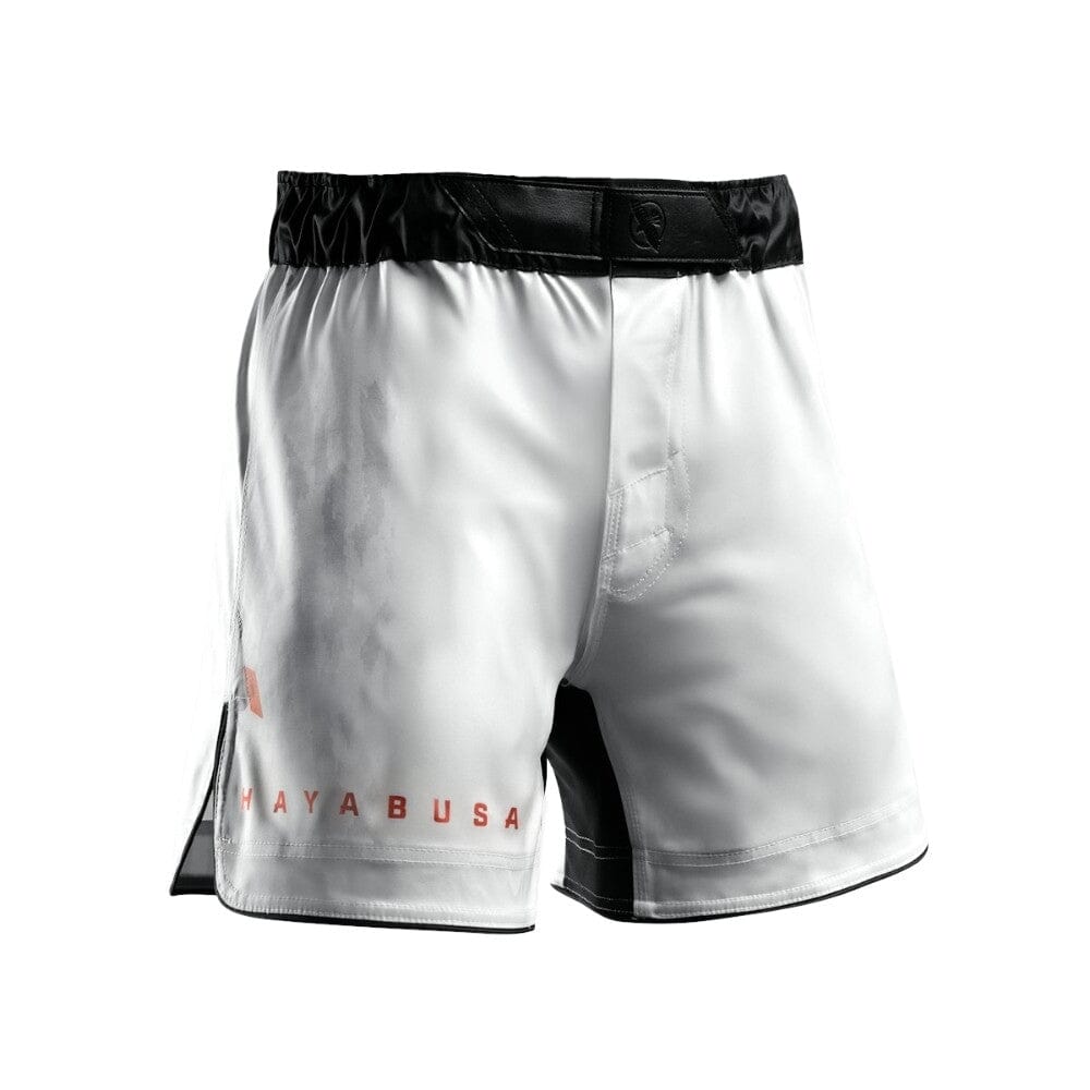Hayabusa Apex 3/4 Thigh Fight Shorts Ash White MMA Shorts Hayabusa