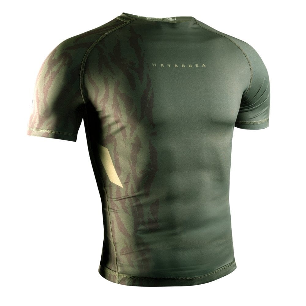 Hayabusa Apex Short Sleeve Rashguard Recon Green Rashguards Hayabusa