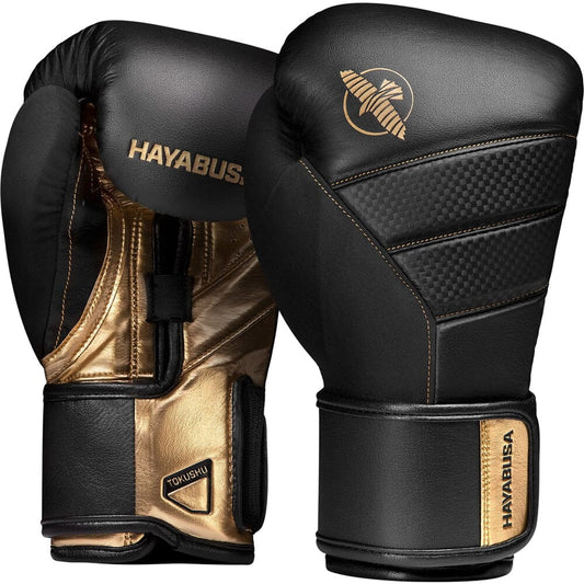 Hayabusa T3 18oz Boxing Gloves Boxing Gloves Hayabusa Black/Gold 18oz