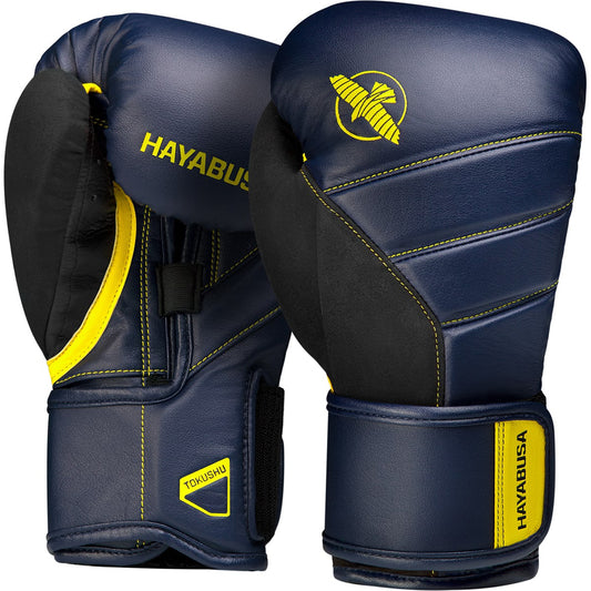 Hayabusa T3 Boxing Gloves Navy/Yellow