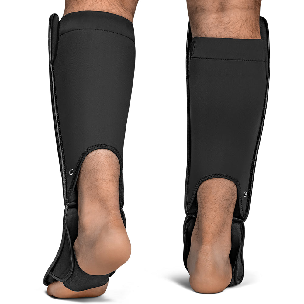 Hayabusa T3 Full-Back Shin Guards Black/Black