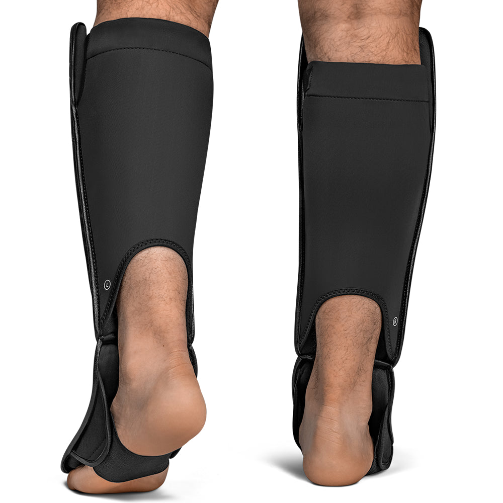 Hayabusa T3 Full-Back Shin Guards Black/Gold