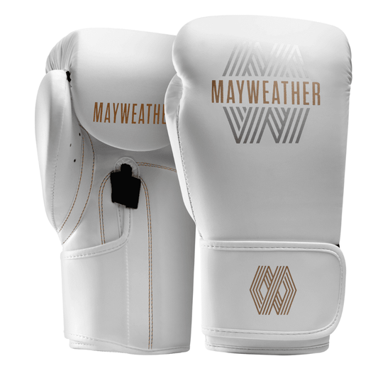 Hayabusa x Mayweather Core Boxing Gloves Boxing Gloves Hayabusa White/Gold S/M 