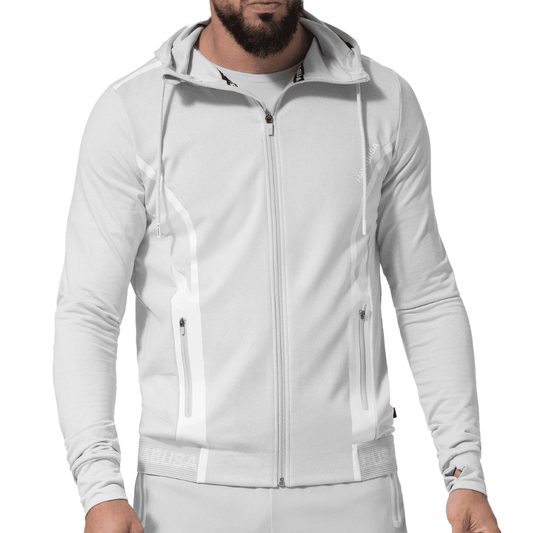 Hayabusa Mens Zip-Up Performance Hoodie Light Grey