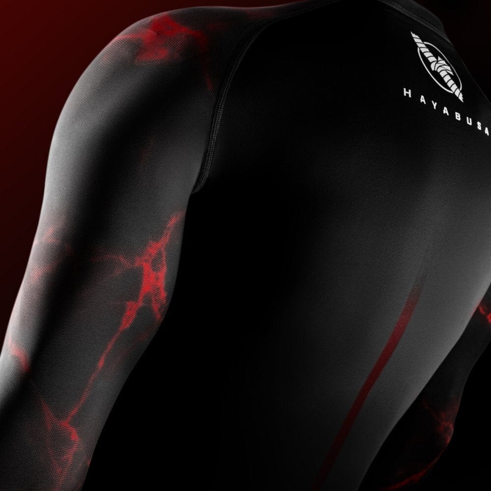 Hayabusa UFC BJJ Long Sleeve Rashguard Black/Red