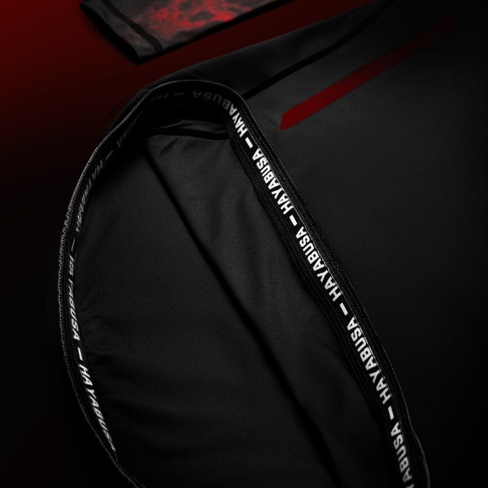 Hayabusa UFC BJJ Long Sleeve Rashguard Black/Red
