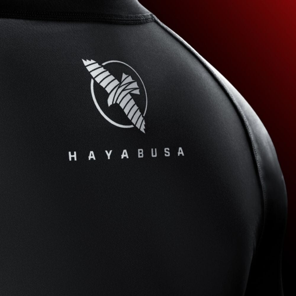 Hayabusa UFC BJJ Womens Long Sleeve Rashguard Black/Red