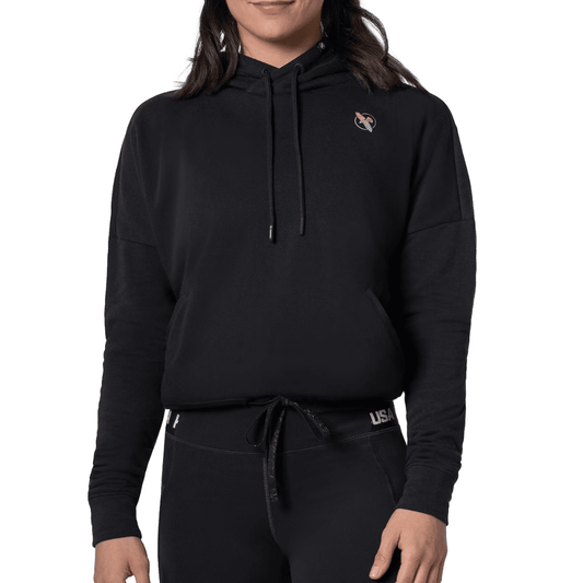 Hayabusa Womens Cozy Fleece Cropped Hoodie Black