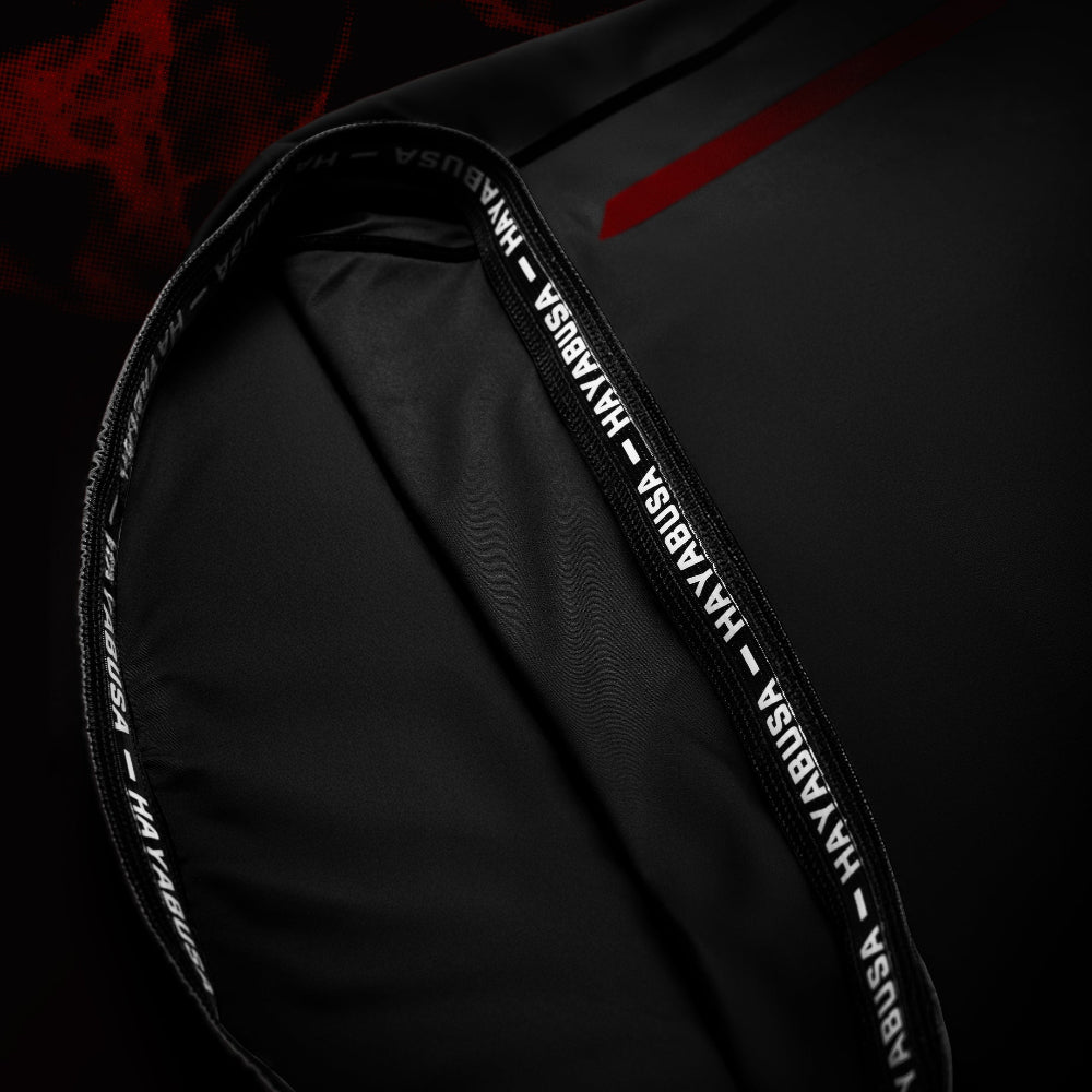 Hayabusa UFC BJJ Womens Short Sleeve Rashguard Black/Red