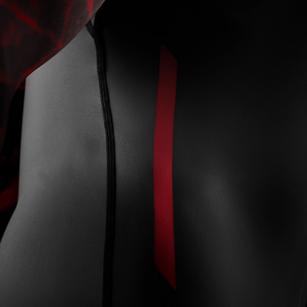 Hayabusa UFC BJJ Womens Short Sleeve Rashguard Black/Red