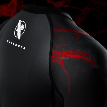 Hayabusa UFC BJJ Womens Short Sleeve Rashguard Black/Red
