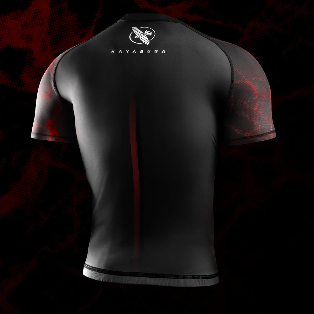 Hayabusa UFC BJJ Short Sleeve Rashguard Red
