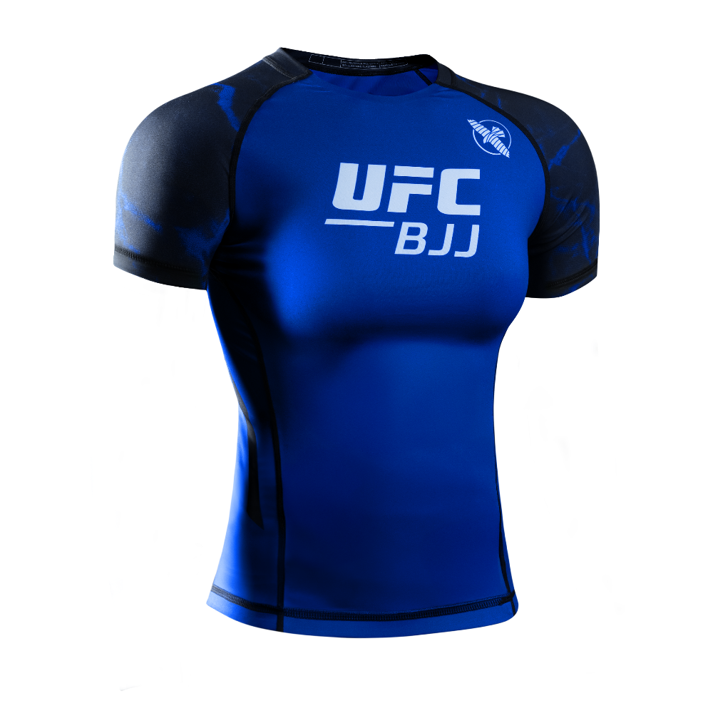 Hayabusa UFC BJJ Womens Short Sleeve Rashguard Black/Blue