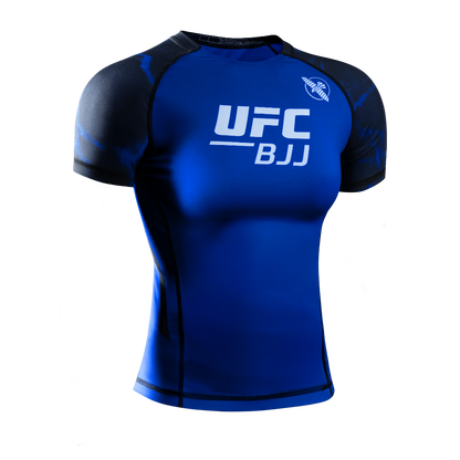 Hayabusa UFC BJJ Womens Short Sleeve Rashguard Black/Blue