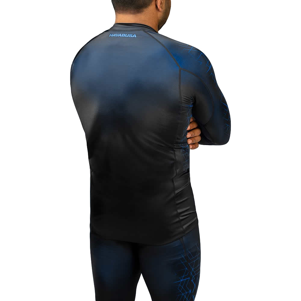 Hayabusa Geo Long Sleeve Rashguard Blue Back