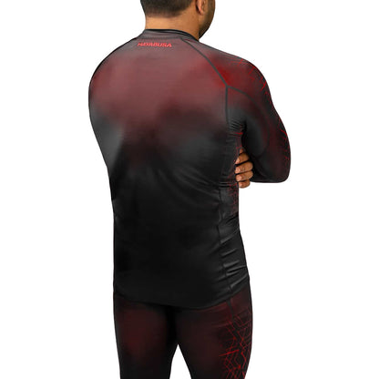 Hayabusa Geo Long Sleeve Rashguard Red Back