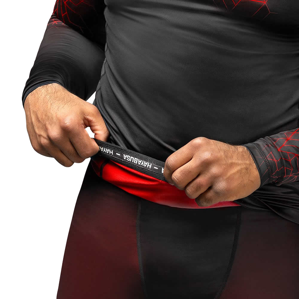 Hayabusa Geo Long Sleeve Rashguard Red Band