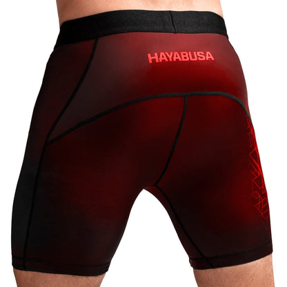Hayabusa Geo Vale Tudo Shorts Red Back