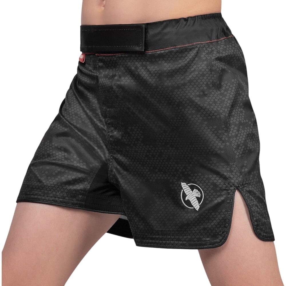 Hayabusa Hexagon Youth Fight Shorts MMA Shorts Hayabusa Black Small 