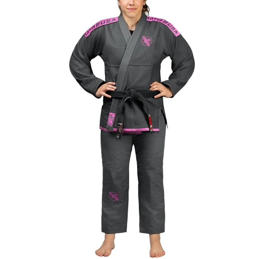 Hayabusa Lightweight Jiu Jitsu Gi BJJ Gi Men Hayabusa Grey/Pink A0 