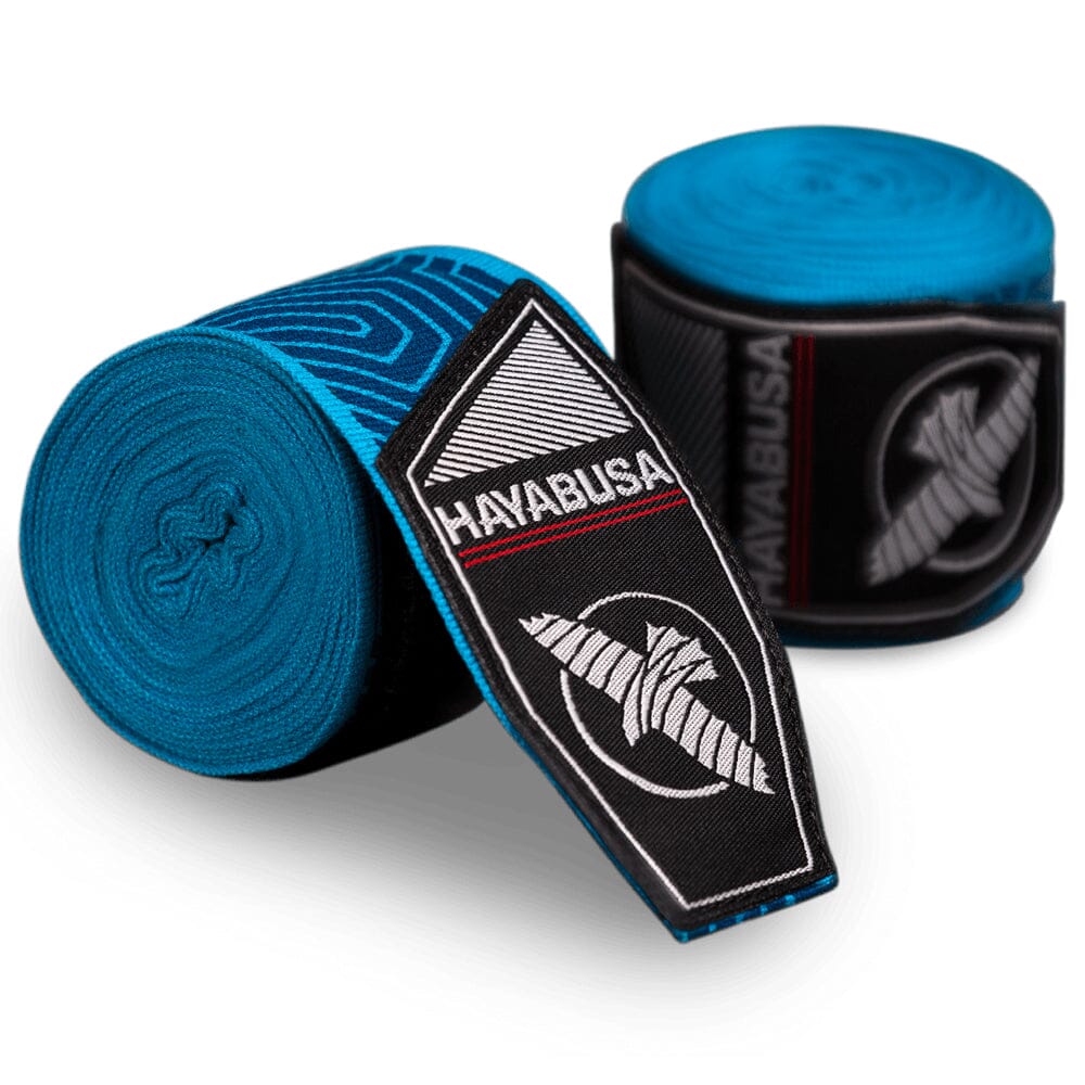 Hayabusa Perfect Stretch Printed Hand Wraps Hand Wraps Hayabusa Blue Geo 180-inch 