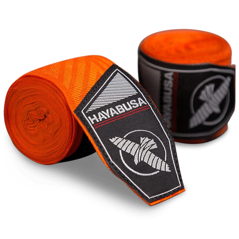 Hayabusa Perfect Stretch Printed Hand Wraps Hand Wraps Hayabusa Orange Maze 180-inch 